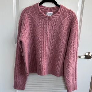 Nordstrom Dusty Rose Cable Knit Sweater